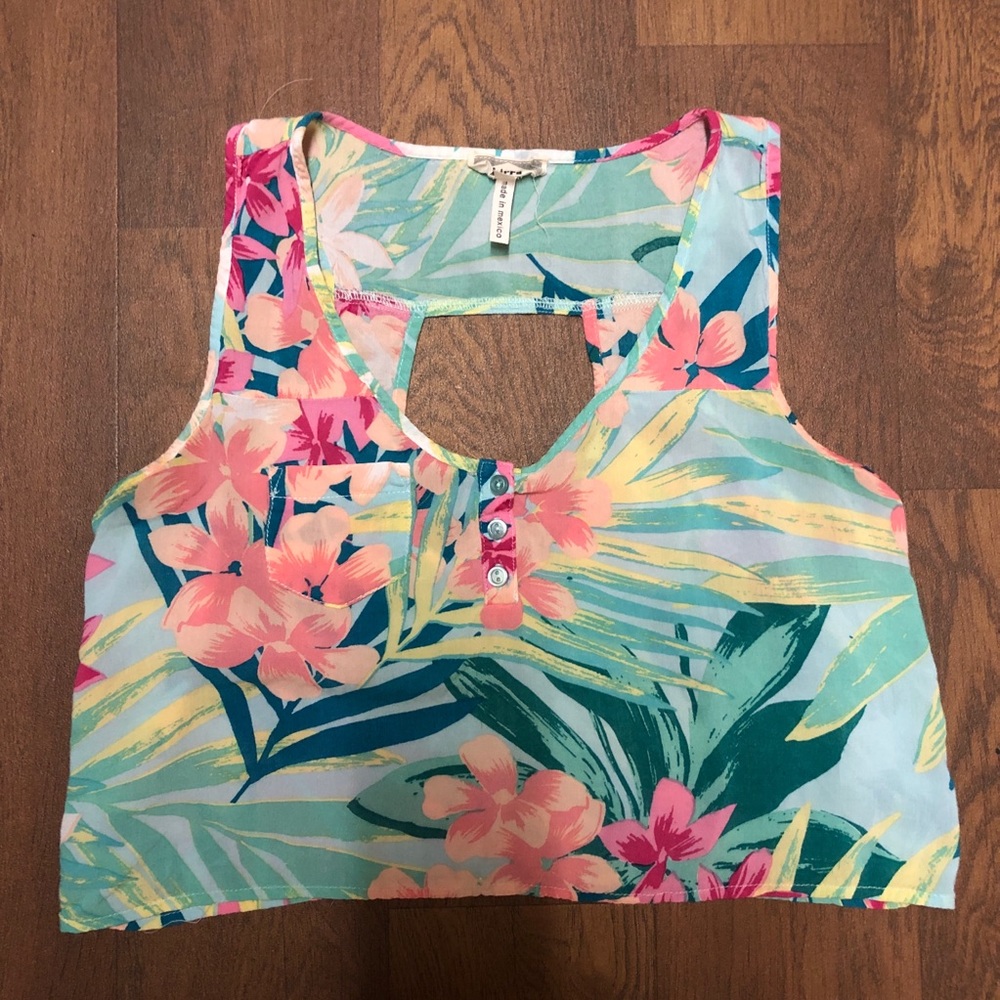 Flowered Cropped | Crop top | Size Medium | M